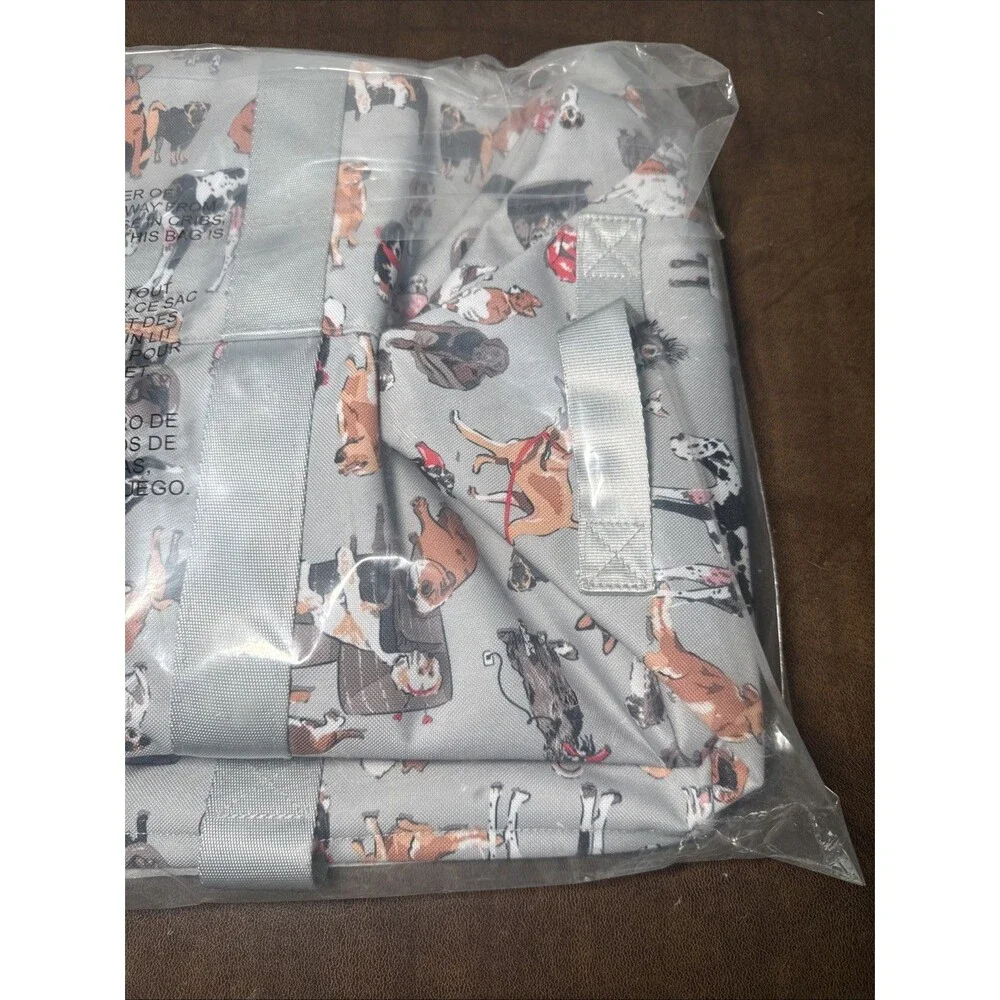 NWT Sealed Vera Bradley Lighten Up Oversized Car Tote Dog Show Bag Gray 22